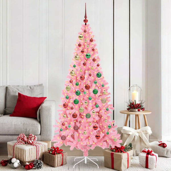 Kerstboom Met 150 Led Met Standaard Pvc Roze