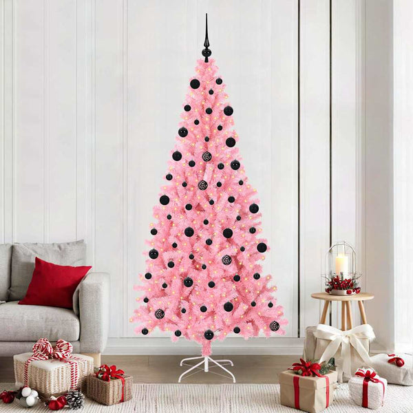 Kerstboom Met 150 Led Met Standaard Pvc Roze