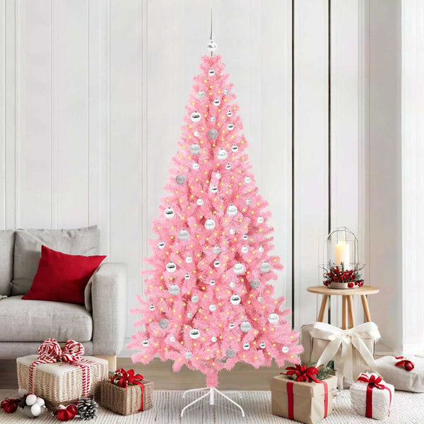 Kerstboom Met 150 Led Met Standaard Pvc Roze