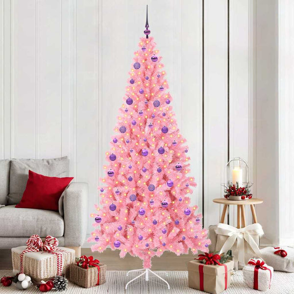 Kerstboom Met 150 Led Met Standaard Pvc Roze