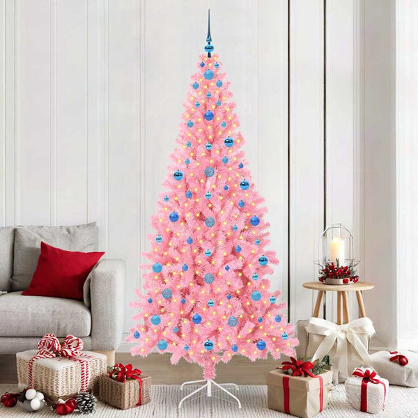 Kerstboom Met 150 Led Met Standaard Pvc Roze