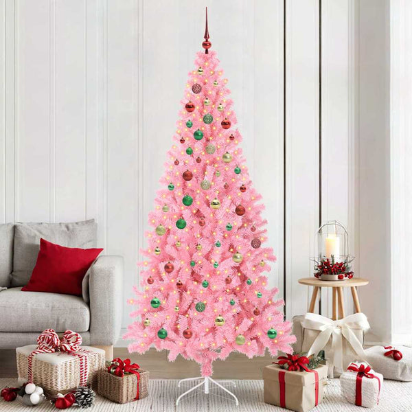 Kerstboom Met 150 Led Met Standaard Pvc Roze