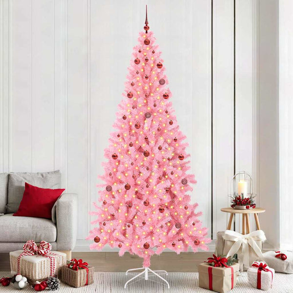 Kerstboom Met 150 Led Met Standaard Pvc Roze
