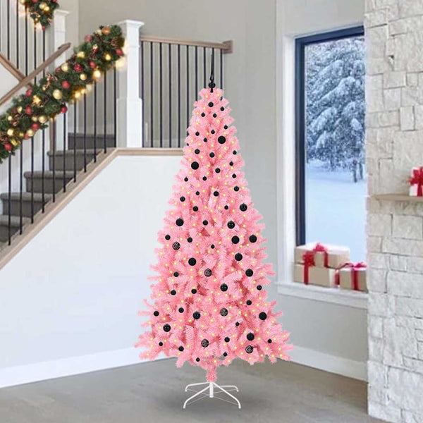 Kerstboom Met 150 Led Met Standaard Pvc Roze