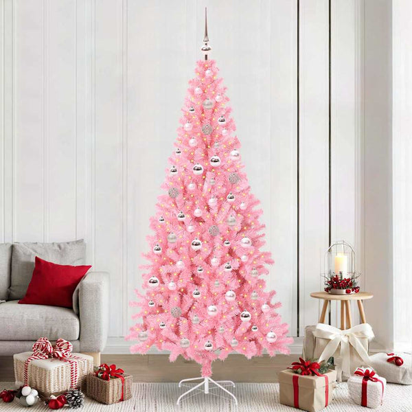 Kerstboom Met 150 Led Met Standaard Pvc Roze