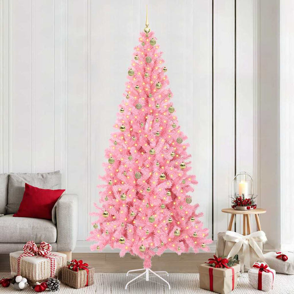 Kerstboom Met 150 Led Met Standaard Pvc Roze