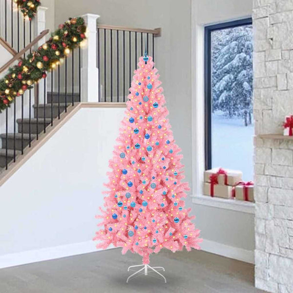 Kerstboom Met 150 Led Met Standaard Pvc Roze