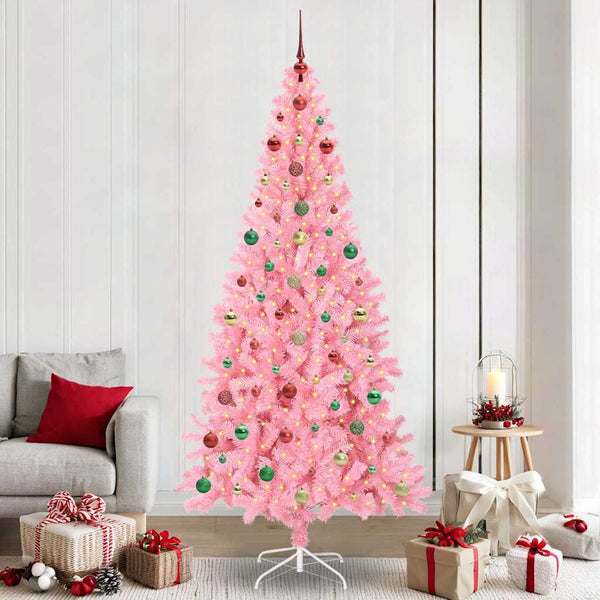 Kerstboom Met 150 Led Met Standaard Pvc Roze