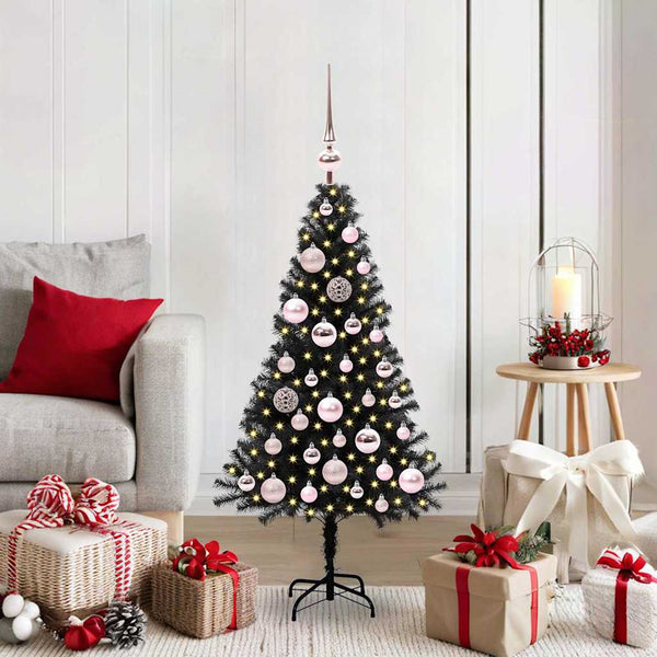 Kerstboom Met 300 Led Met Standaard Pvc Zwart