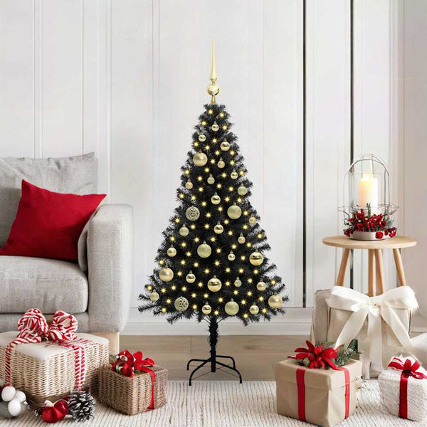 Kerstboom Met 300 Led Met Standaard Pvc Zwart
