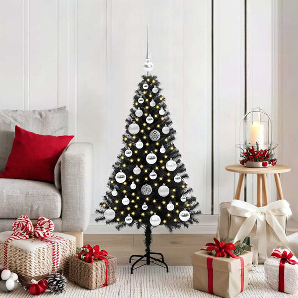 Kerstboom Met 300 Led Met Standaard Pvc Zwart