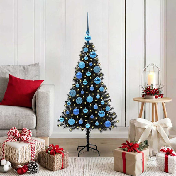 Kerstboom Met 300 Led Met Standaard Pvc Zwart