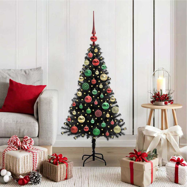 Kerstboom Met 300 Led Met Standaard Pvc Zwart