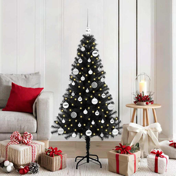 Kerstboom Met 300 Led Met Standaard Pvc Zwart