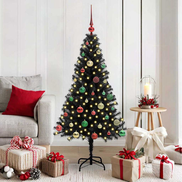 Kerstboom Met 300 Led Met Standaard Pvc Zwart