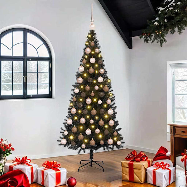 Kerstboom Met 300 Led Met Standaard Pvc Zwart