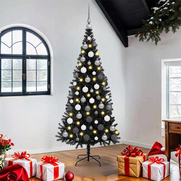 Kerstboom Met 300 Led Met Standaard Pvc Zwart