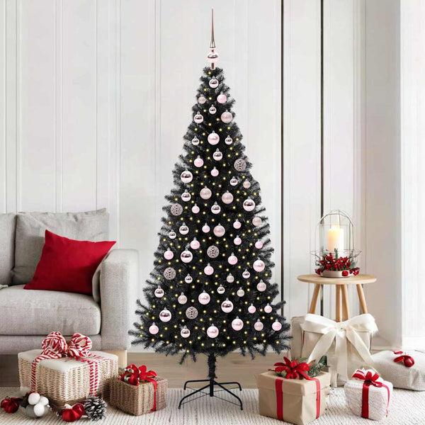 Kerstboom Met 300 Led Met Standaard Pvc Zwart