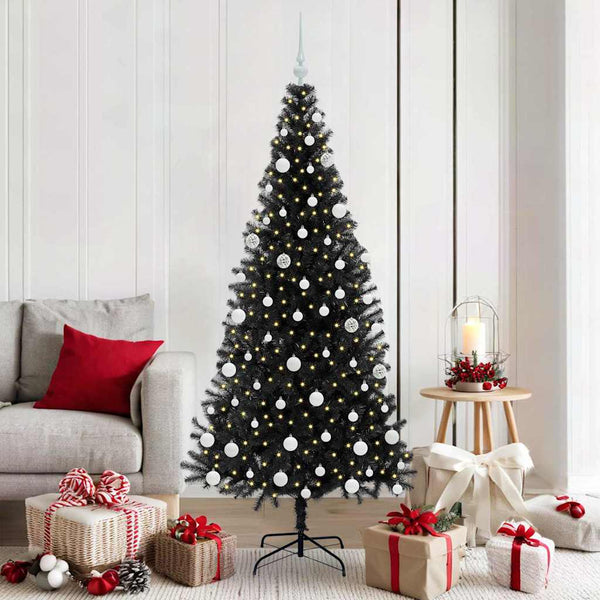 Kerstboom Met 300 Led Met Standaard Pvc Zwart