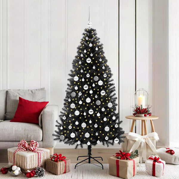 Kerstboom Met 300 Led Met Standaard Pvc Zwart