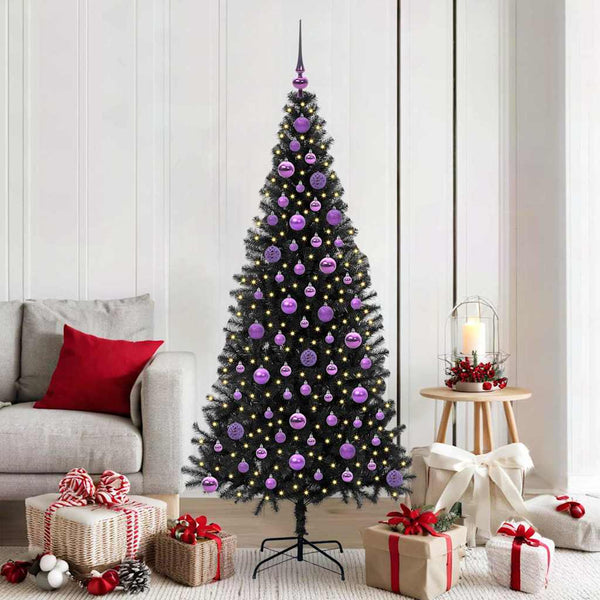Kerstboom Met 300 Led Met Standaard Pvc Zwart