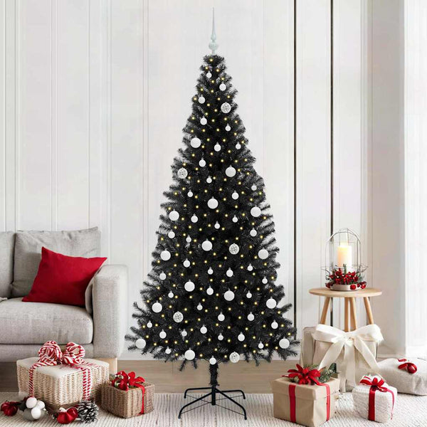 Kerstboom Met 300 Led Met Standaard Pvc Zwart