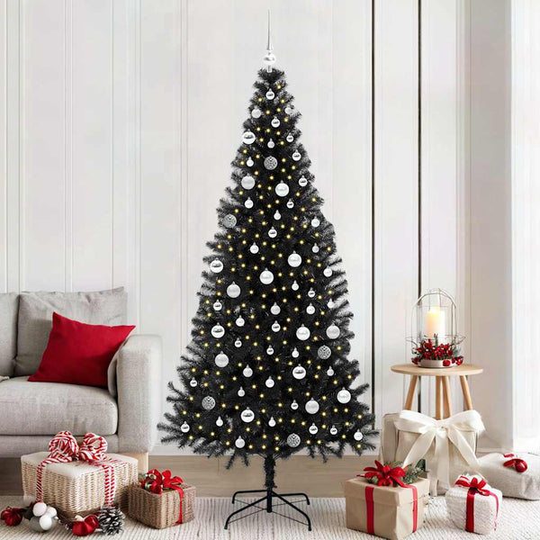 Kerstboom Met 300 Led Met Standaard Pvc Zwart