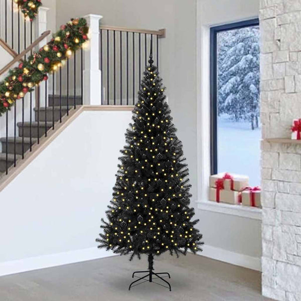 Kerstboom Met 300 Led Met Standaard Pvc Zwart