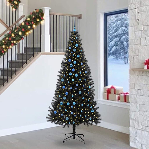 Kerstboom Met 300 Led Met Standaard Pvc Zwart