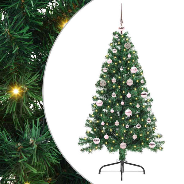 Kunstmatig Voorverlicht Kerstboom Met 300 Led Pvc Groen