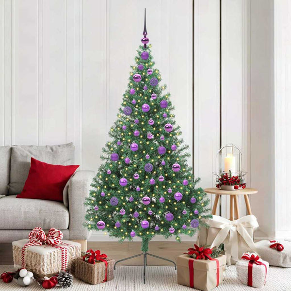 Kunstmatig Voorverlicht Kerstboom Met 300 Led Pvc Groen
