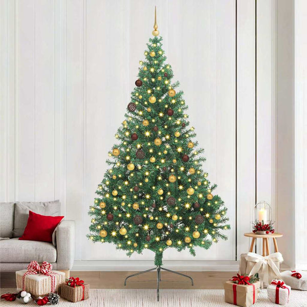 Kunstmatig Voorverlicht Kerstboom Met 300 Led Pvc Groen