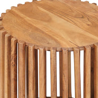 Handgemaakte Bijzettafel Set 2 Pcs Teakbruin 40 X 40 X 45 Cm
