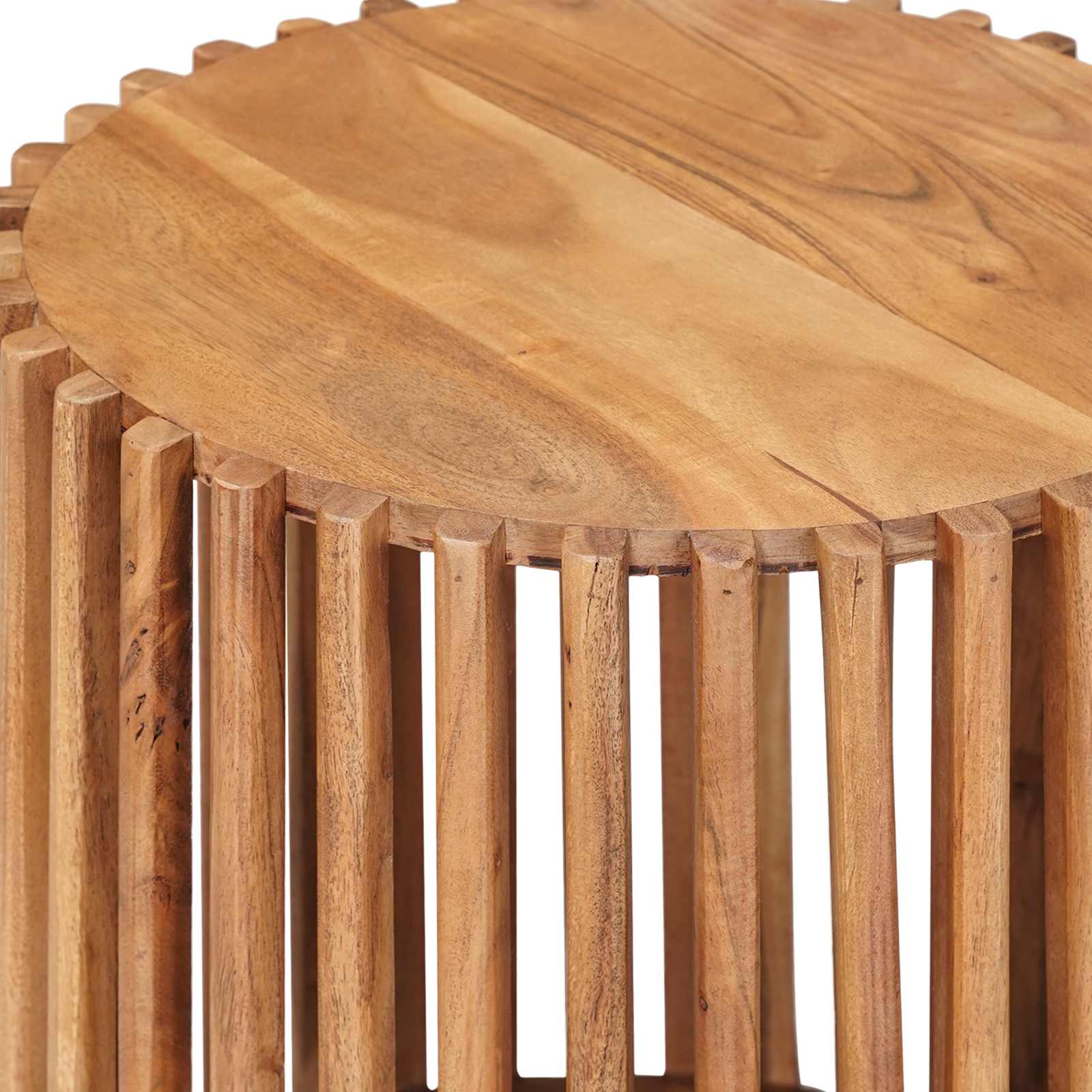 Handgemaakte Bijzettafel Set 2 Pcs Teakbruin 40 X 40 X 45 Cm