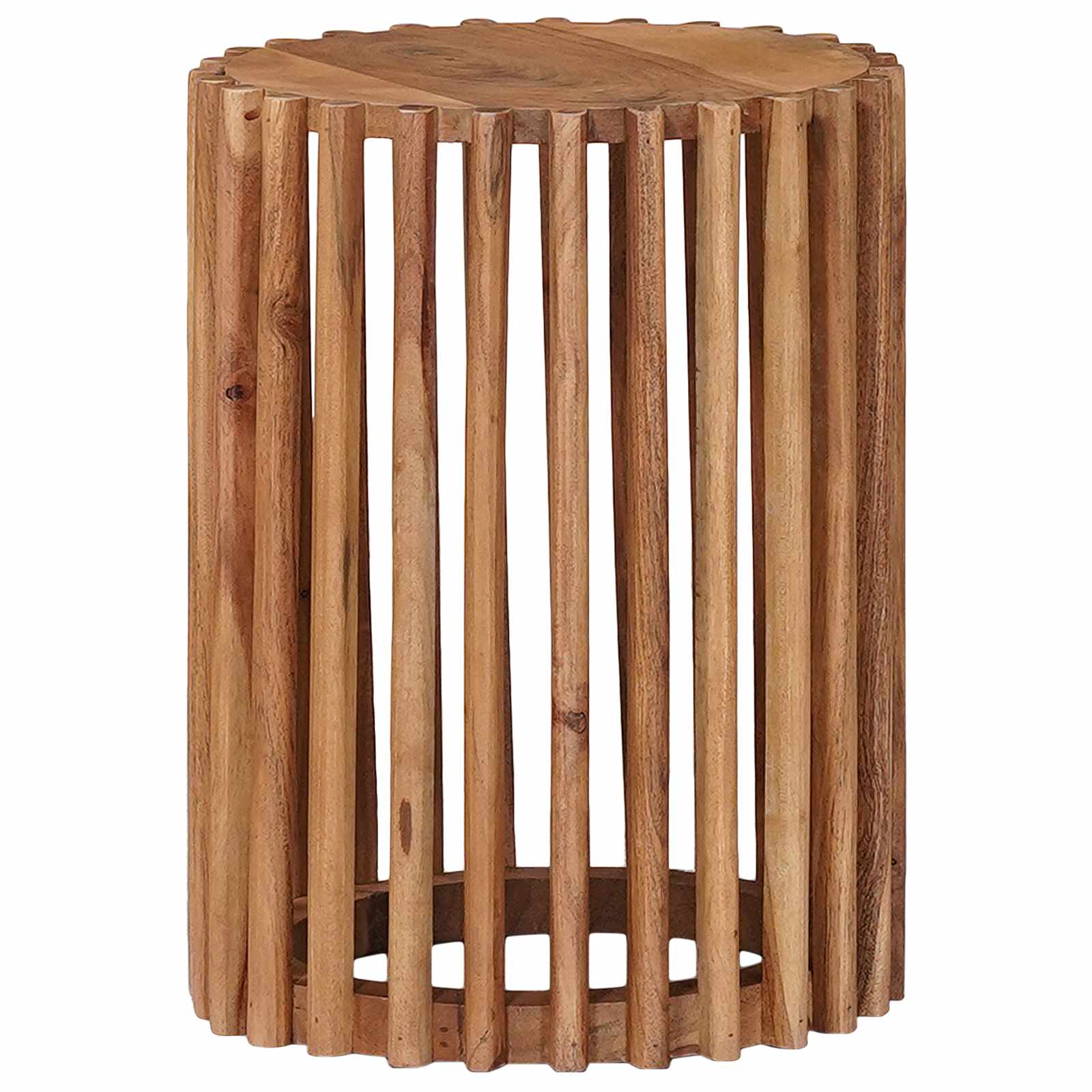 Handgemaakte Bijzettafel Set 2 Pcs Teakbruin 40 X 40 X 45 Cm