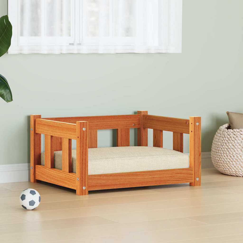 Hondenbed 105,5X75,5X28 Cm Massief Grenenhout