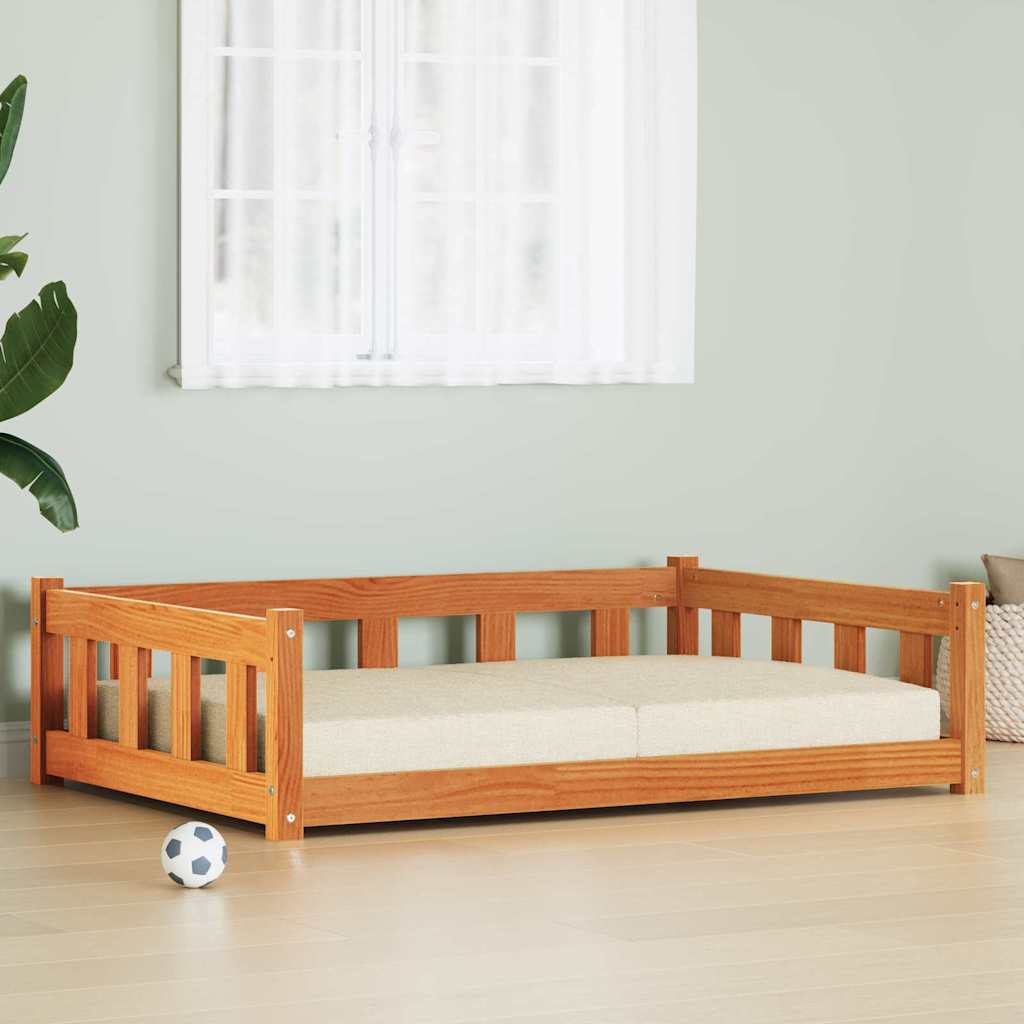 Hondenbed 105,5X75,5X28 Cm Massief Grenenhout