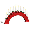 Kerst Kaarsenboog Met 10 Led Kaarsen 3 Pcs 47 X 5 X 29 Cm