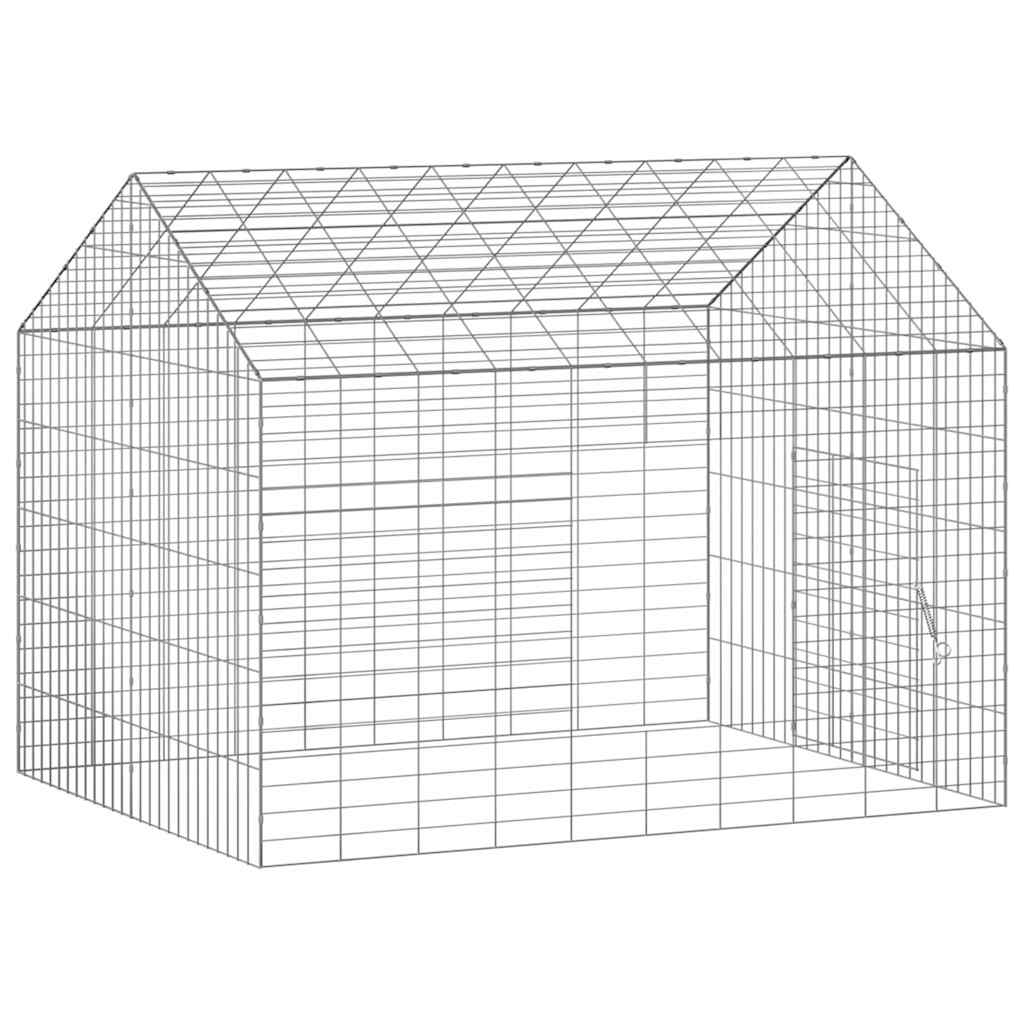 Konijnenkooi Zilver 100 X 78 X 78 Cm Gegalvaniseerd Staal