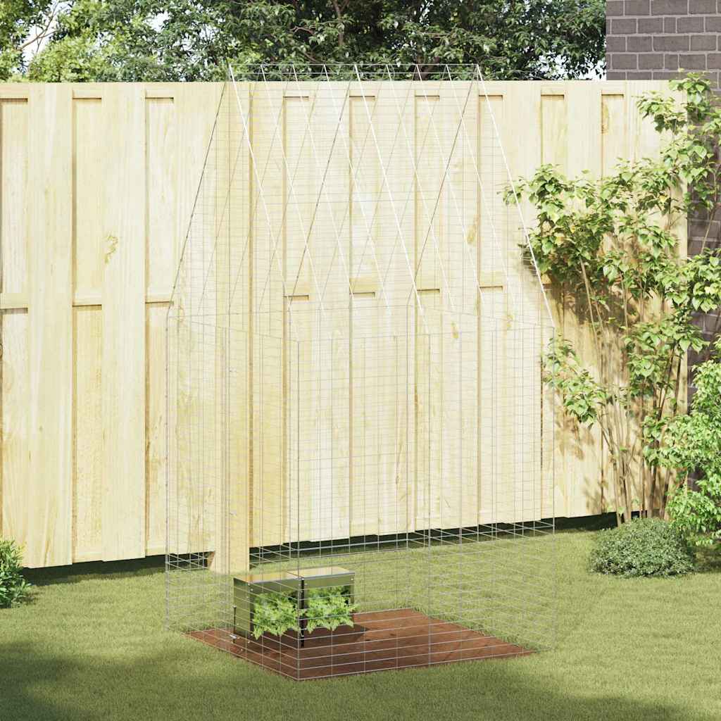 Kippenhok 2 St Zilver 600 X 100 X 210 Cm Gegalvaniseerd Staal