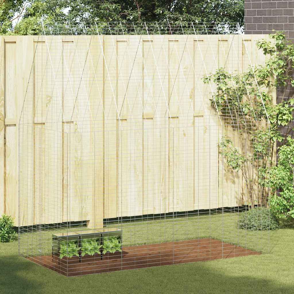 Kippenhok 2 St Zilver 600 X 100 X 210 Cm Gegalvaniseerd Staal