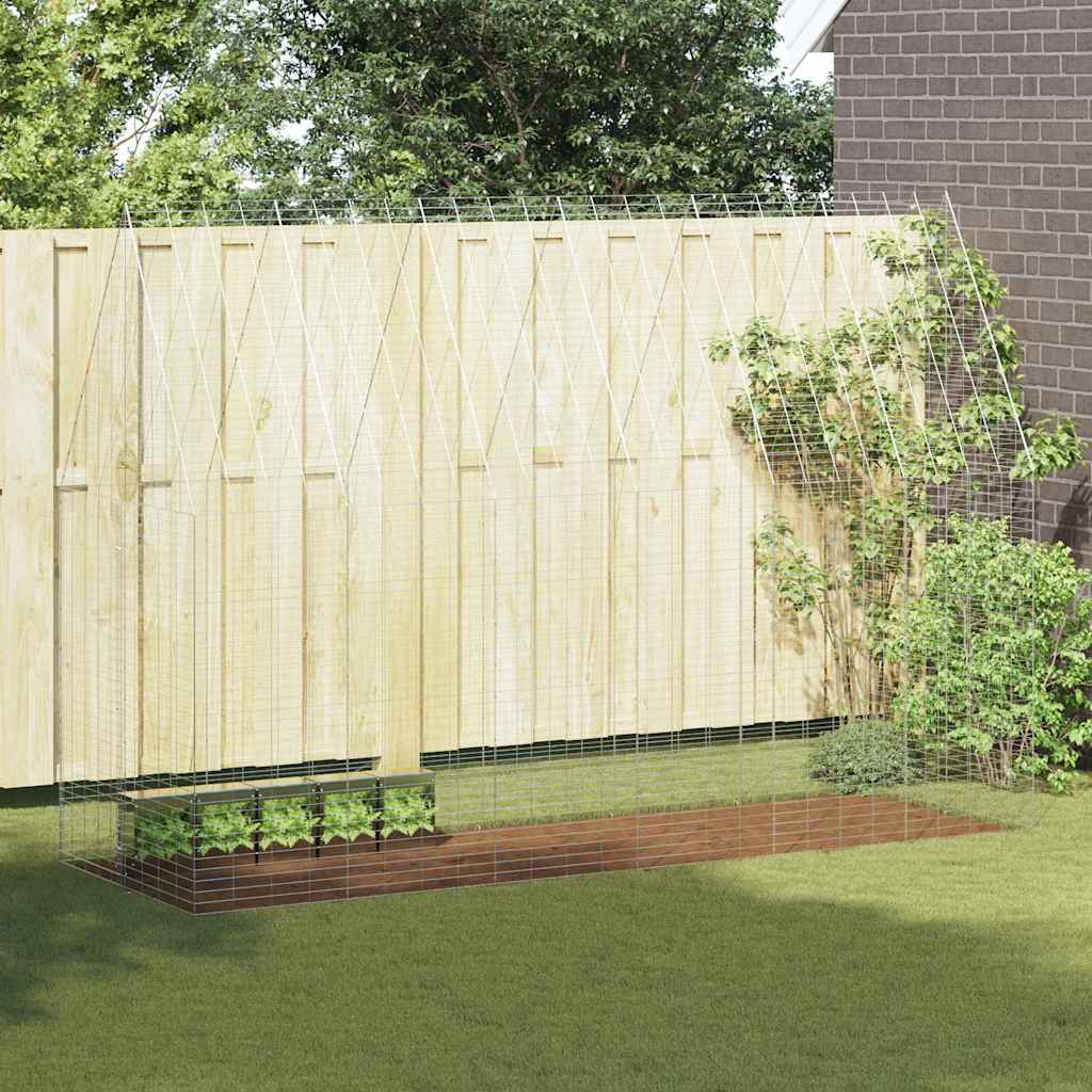 Kippenhok 2 St Zilver 600 X 100 X 210 Cm Gegalvaniseerd Staal