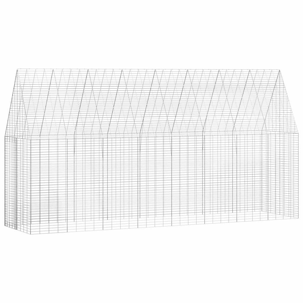 Kippenhok 2 St Zilver 600 X 100 X 210 Cm Gegalvaniseerd Staal