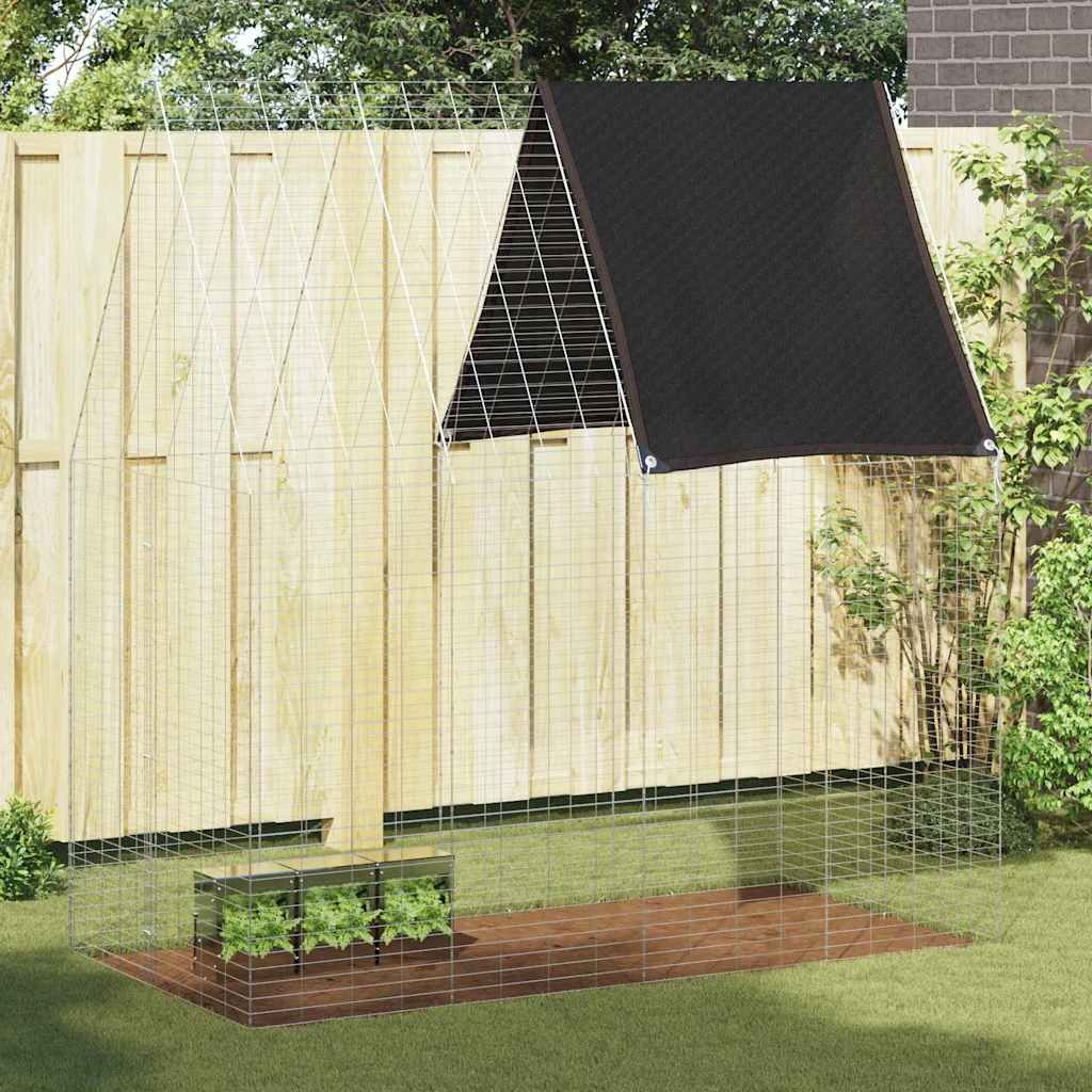 Kippenhok 2 St Zilver 600 X 100 X 210 Cm Gegalvaniseerd Staal