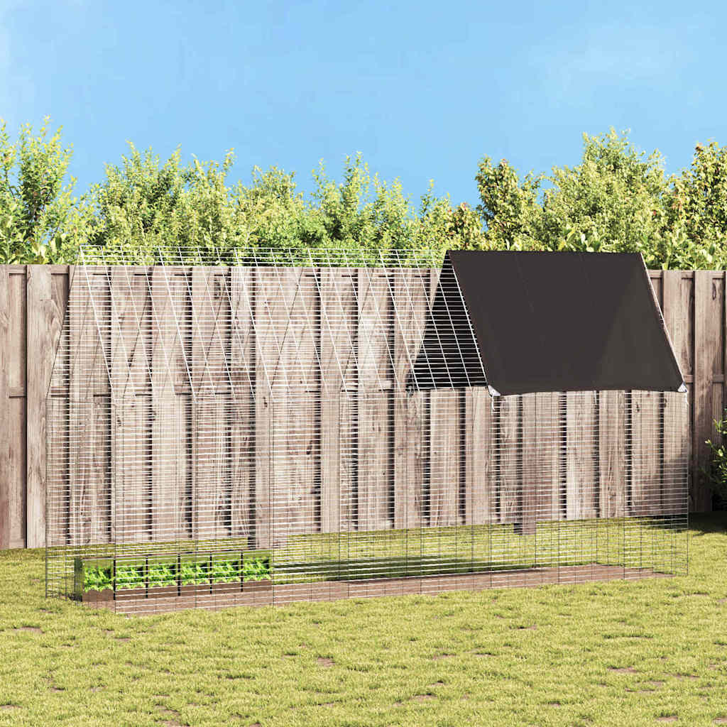 Kippenhok 2 St Zilver 600 X 100 X 210 Cm Gegalvaniseerd Staal