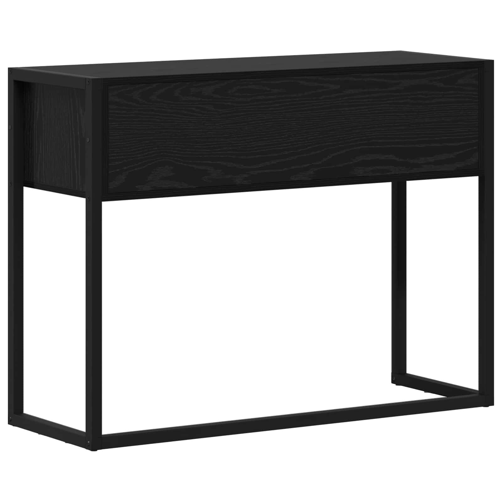 Bijzettafel Met Lade 100 X 36 X 75 Cm Bewerkt Hout