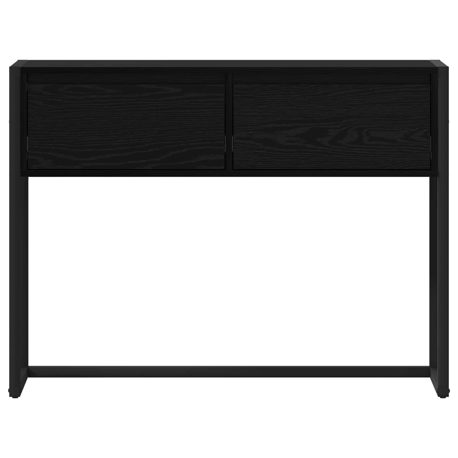 Bijzettafel Met Lade 100 X 36 X 75 Cm Bewerkt Hout