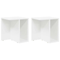 Bijzettafel 2 Pcs 37 X 32 X 40 Cm Bewerkt Hout