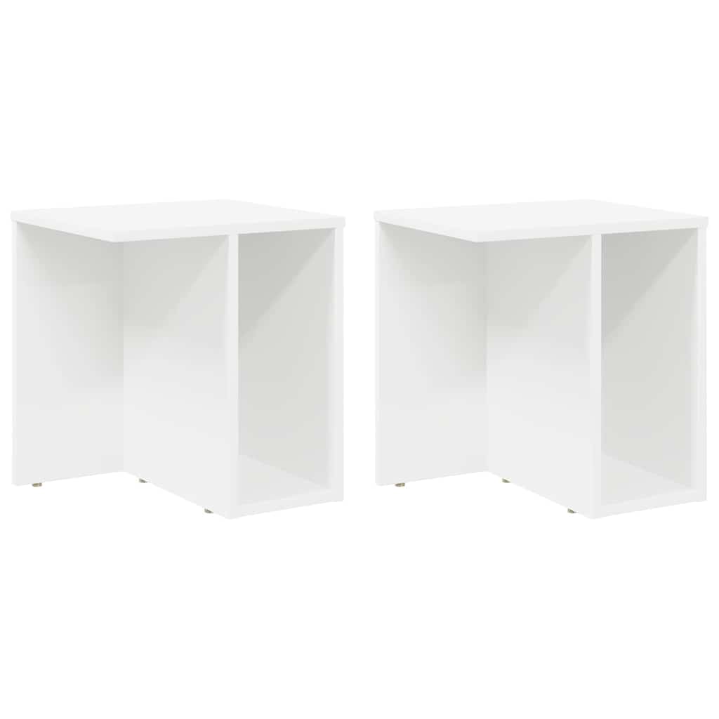 Bijzettafel 2 Pcs 37 X 32 X 40 Cm Bewerkt Hout