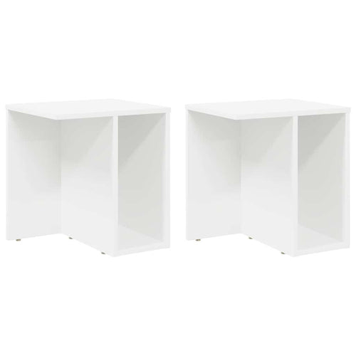 Bijzettafel 2 Pcs 37 X 32 X 40 Cm Bewerkt Hout
